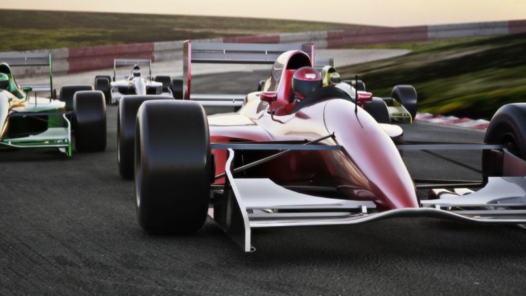 Formula car on the racetrack