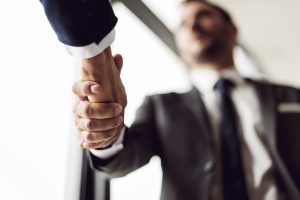 Handshake on making a deal